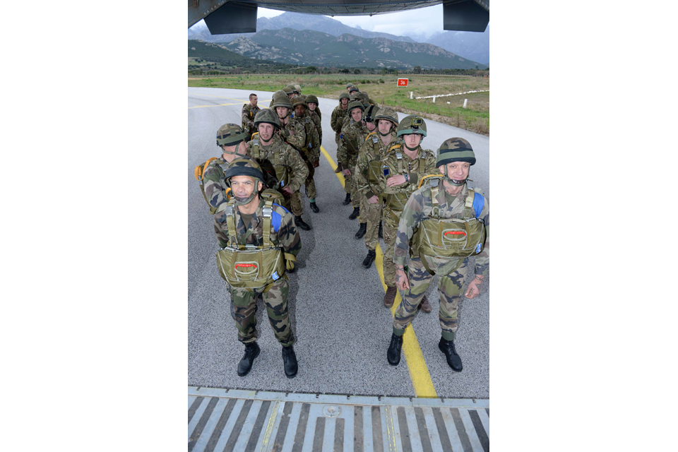 British and French paratroopers