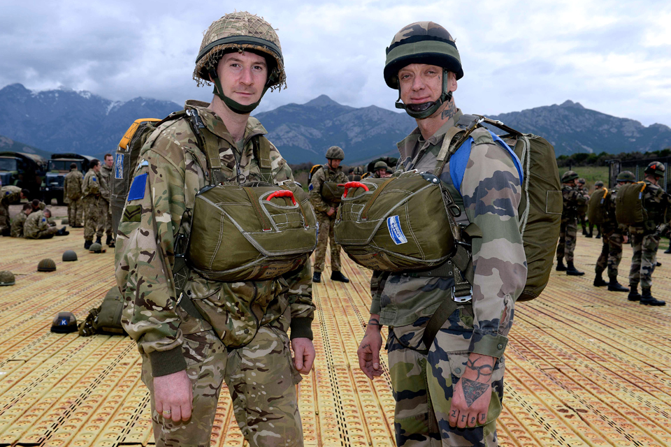 British and French paratroopers