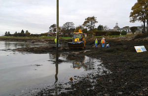 Contractors at work in Dalgety Bay [Picture: Crown copyright]