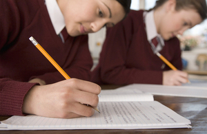 Children writing