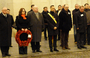Secretary of State attending the Last Post Ceremony in Ypres, Belgium
