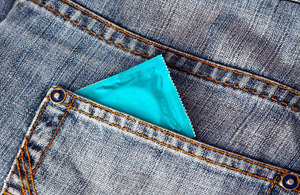 Condom in jean pocket