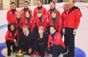 David Mundell with curlers