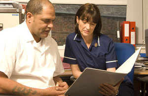 A nurse/sister with a patient