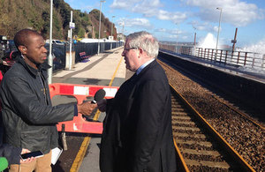 Patrick McLoughlin in Dawlish