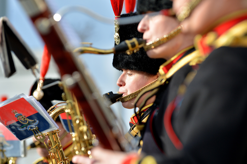 The Royal Artillery Band playing for the people of Woolwich