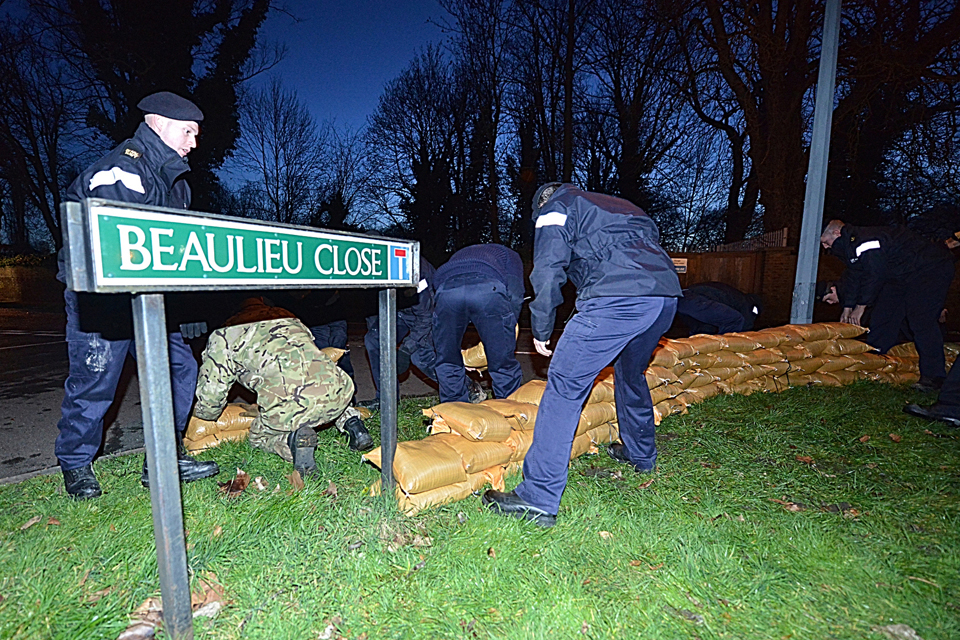 Royal Navy personnel and reservist soldiers in Windsor 