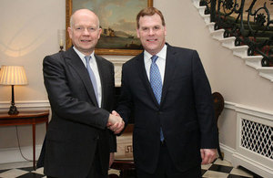 Foreign Secretary William Hague and John Baird, Canadian Minister of Foreign Affairs