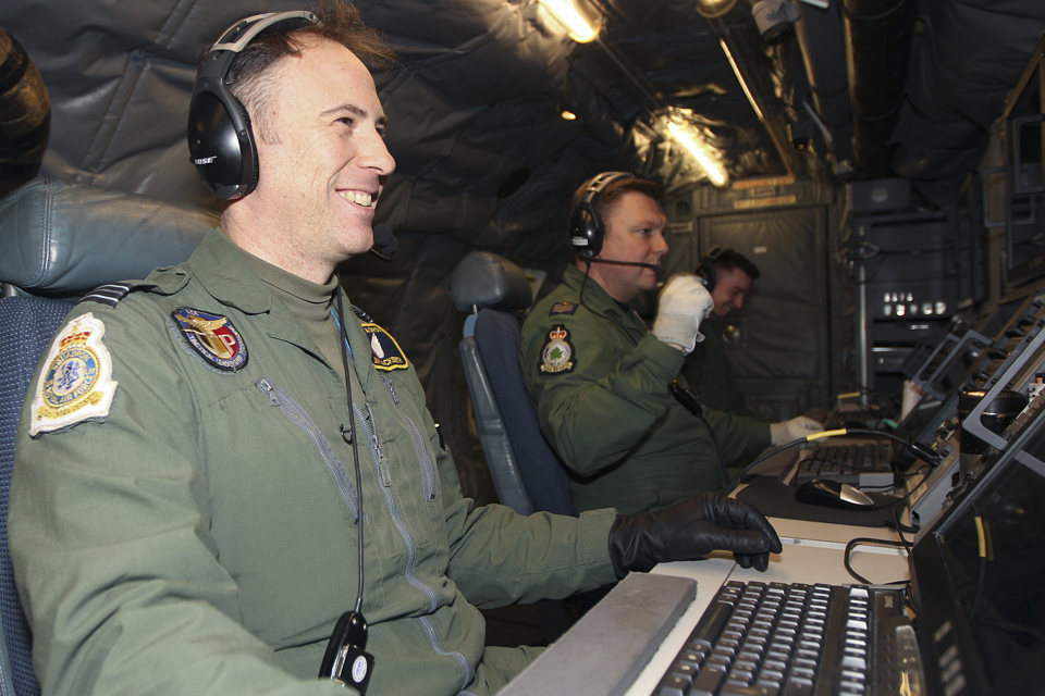 Inside an RAF Sentinel R1 aircraft 