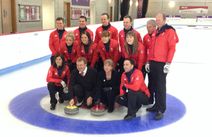 David Mundell with curling team