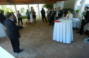 Mr. Van Vuuren, ILO Pretoria, addressing the guests