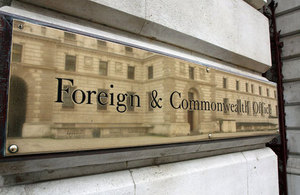 File photo of Foreign and Commonwealth Office plaque