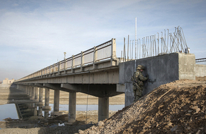 The bridge near Gereshk in central Helmand [Picture: Corporal Ross Fernie RLC, Crown copyright]