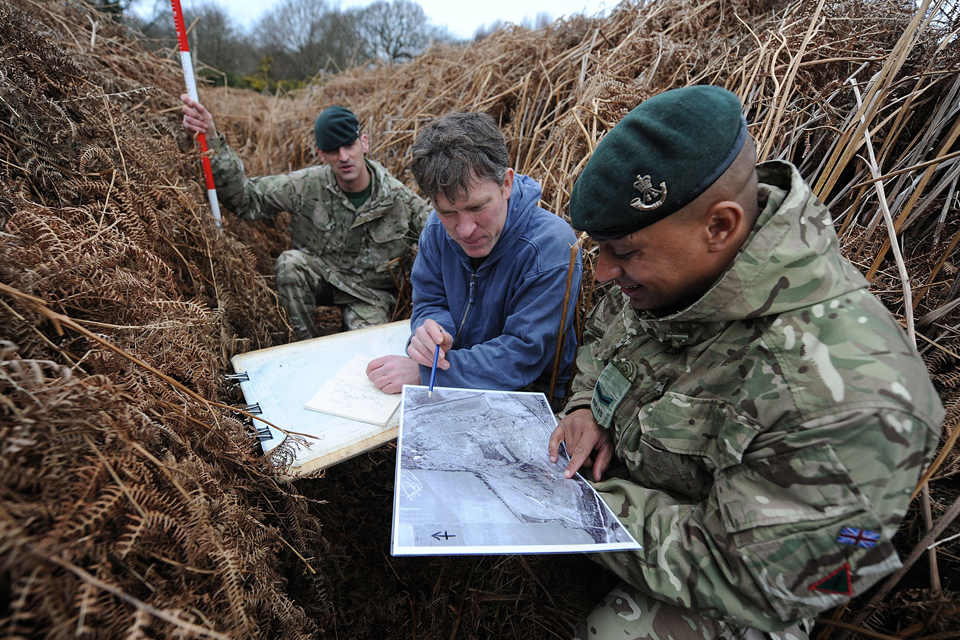 From left: Rifleman Stuart Gray, Richard Osgood and Lance Corporal Robert Waters 