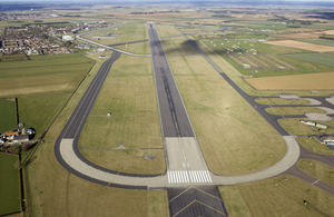 Aerial view of RAF Waddington's airfield [Picture: Sergeant Laura Bibby, Crown copyright]