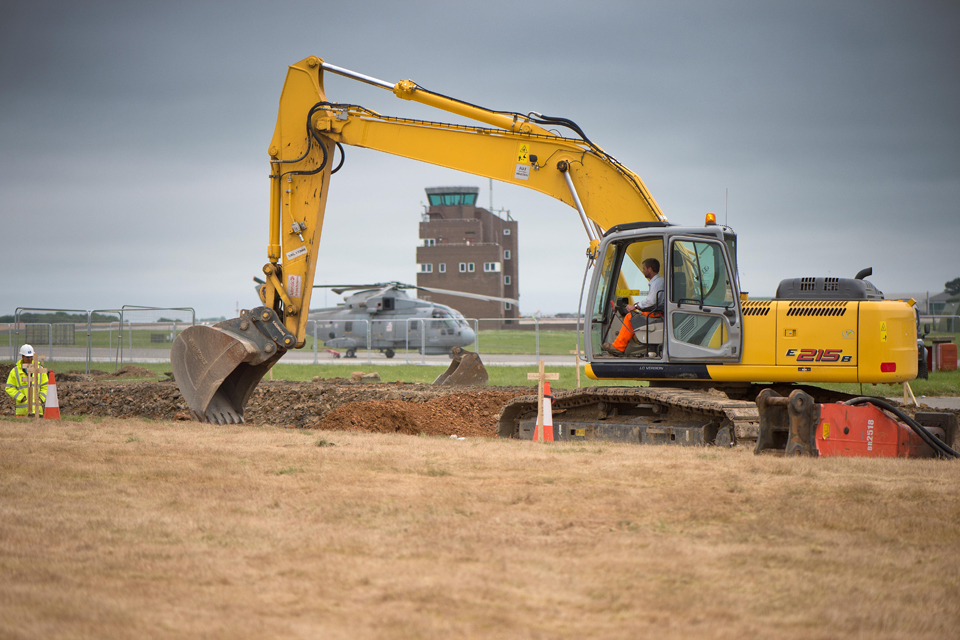 Runway resurfacing at Royal Naval Air Station Culdrose