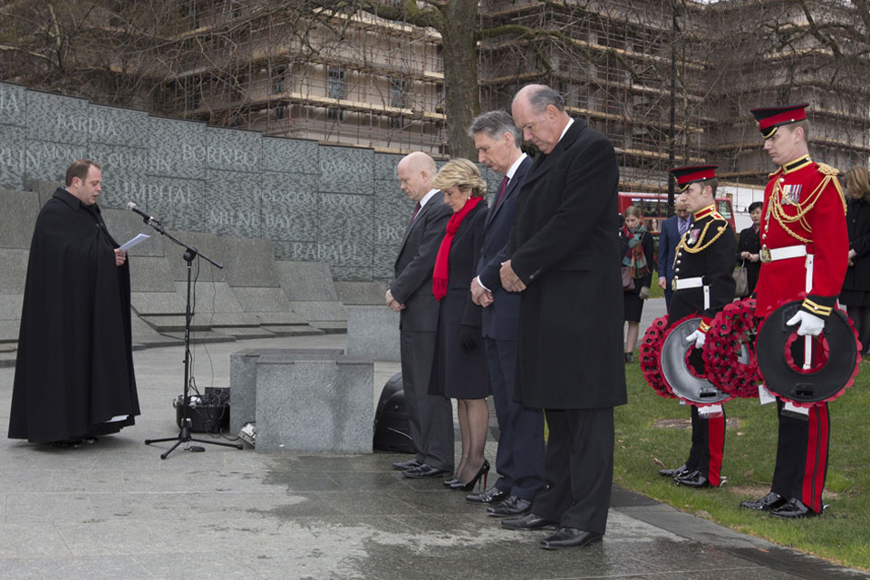 UK and Australian Foreign and Defence Ministers at the Australian War Memorial