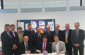 Cities Minister Greg Clark signing Greater Brighton City Deal