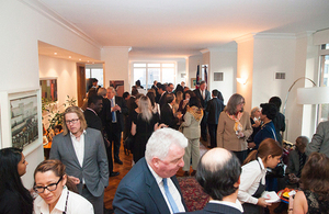 Guests from around the Commonwealth at the British residence in New York.