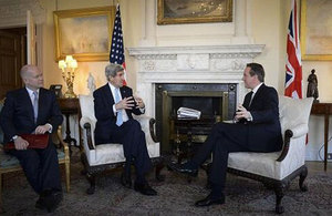 William Hague, John Kerry and David Cameron