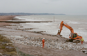 Work to repair sea defences at Hythe [Picture: Crown copyright]