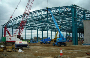 Construction work at a Typhoon aircraft maintenance facility (library image) [Picture: Crown copyright]