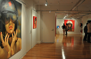 Artworks in a gallery
