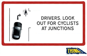 THINK cyclist campaign