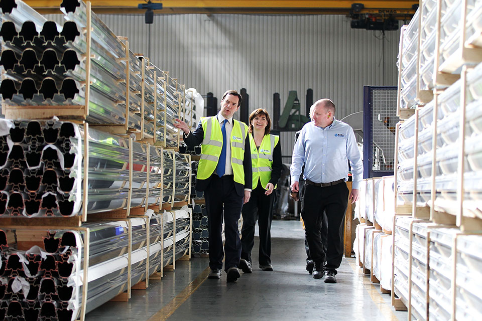 Chancellor touring Boal factory