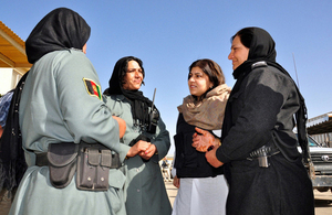 Baroness Warsi meeting Afghan policewomen in Helmand
