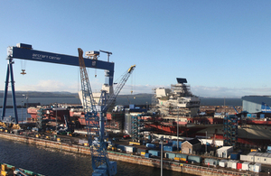 The Queen Elizabeth at the shipyard in Rosyth (library image) [Picture: Aircraft Carrier Alliance]
