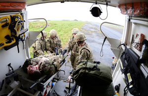 Medics load a casualty into an ambulance during an exercise (library image) [Picture: Leading Airman (Photographer) Joel Rouse, Crown copyright]