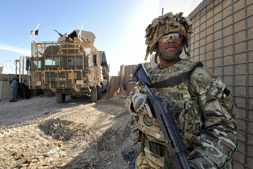 A British soldier in Afghanistan