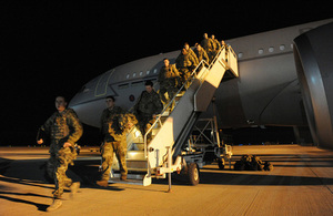 British service personnel arriving at Camp Bastion in Afghanistan (library image) [Picture: Sergeant Si Pugsley RAF, Crown copyright]