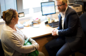 A patient at a GP surgery