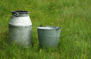 milk churn and bucket