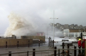 Coastal storms at West Bay in February 2014