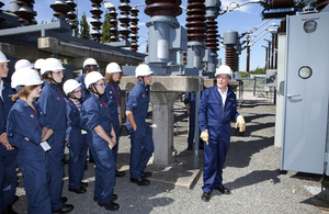 Pupils on work experience at the National Grid