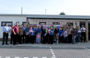 Military families at the opening of the new Wattisham Airfield Childcare Centre [Picture: Crown Copyright]