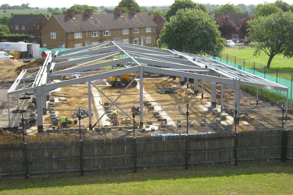 The Wattisham Airfield Childcare Centre under construction 