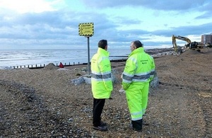 flood defences, shingle replacement, Lancing