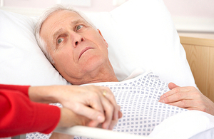 Older man in hospital