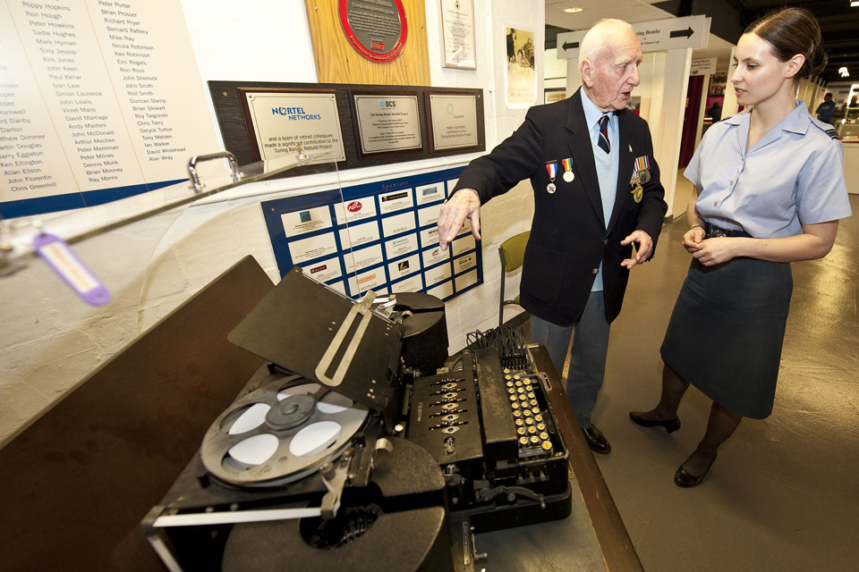 Sergeant (Retired) Bernard Morgan with Flight Lieutenant Vikki Thorpe