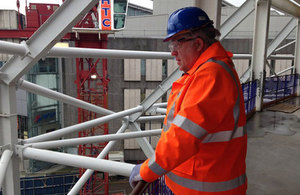 Transport Secretary Patrick McLoughlin at Birmingham New Street Station