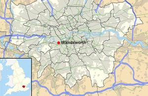 Wandsworth shown within Greater London