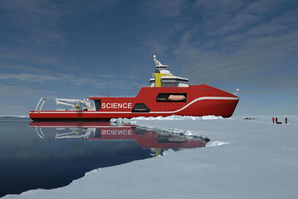 artists impression of polar ship