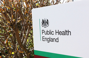 PHE sign and logo