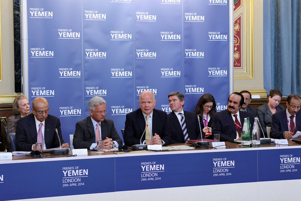 Foreign Secretary speaking at the Friends of Yemen conf