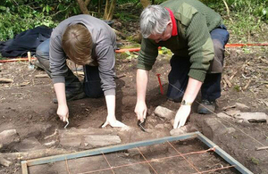Working at the Dinham dig site [Picture: Crown copyright]