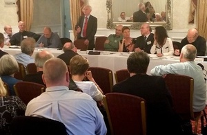 The Committee speaking at the public meeting in Cumbria